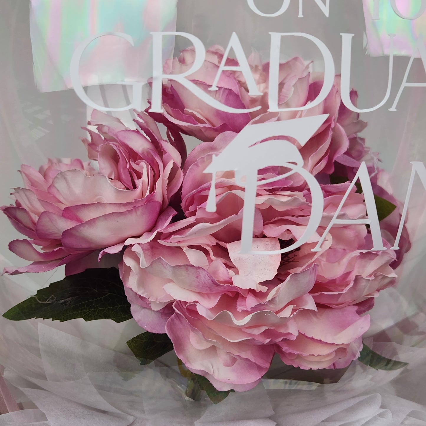 Bubble Bloom | Faux Flowers in balloon - Pink