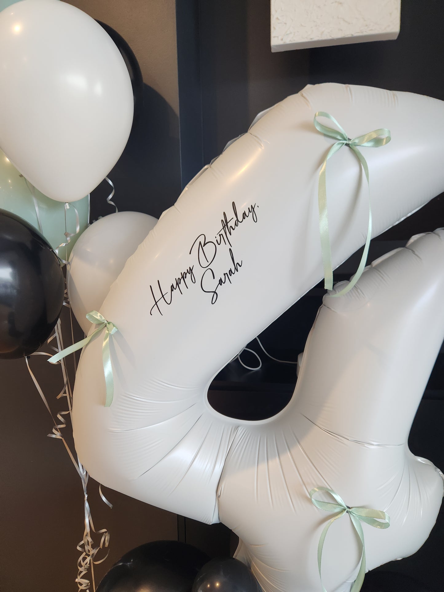 Party Bundle: Marquee with ribbons + Helium Bouquets