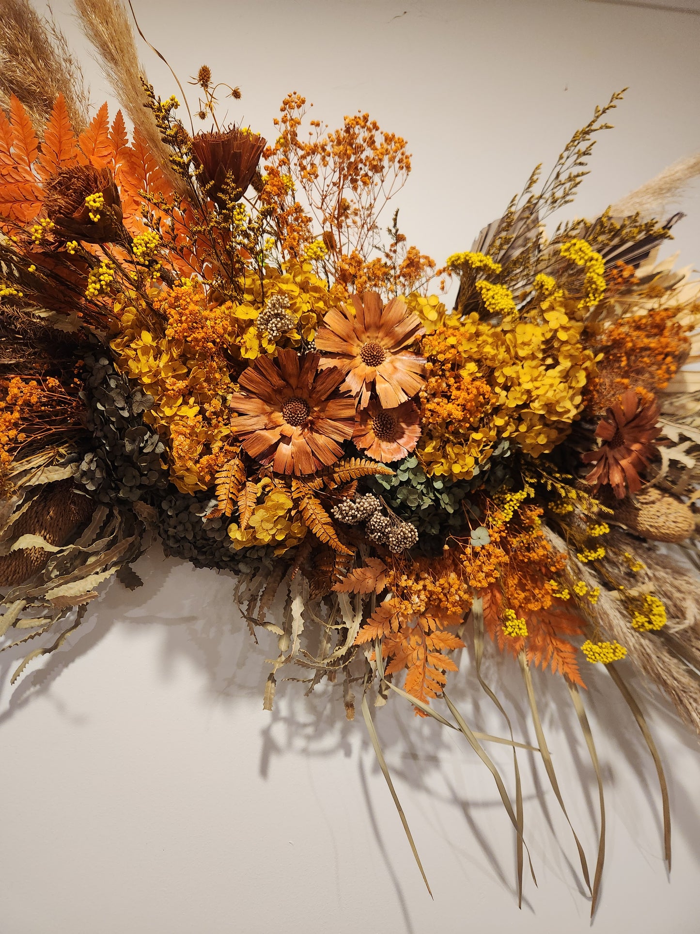 Autumn Harvest - Large Dried Flower Wall Arrangement | 150cm Floral Wall Art
