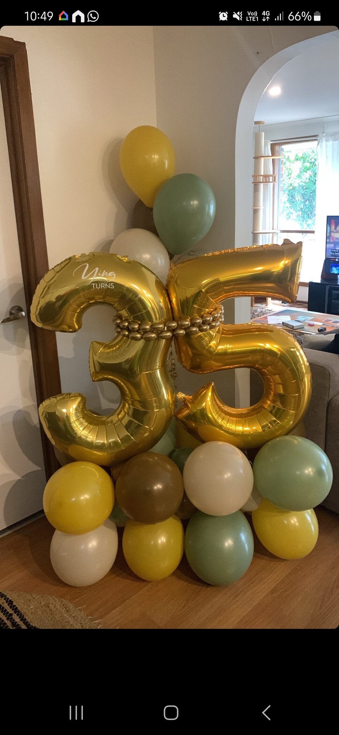 Double Digit Foil Number Air FIlled Balloon Marquee