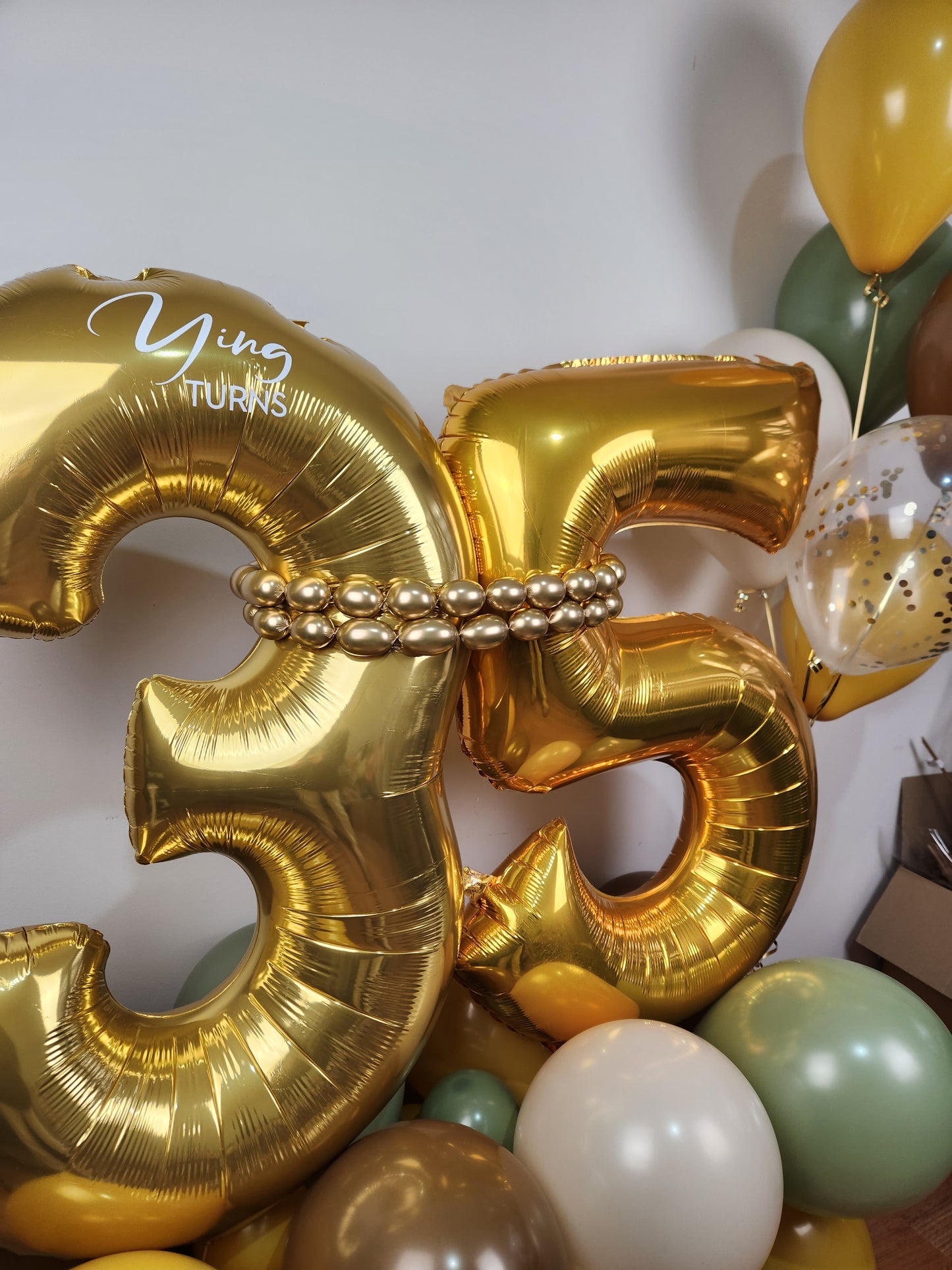 Double Digit Foil Number Air FIlled Balloon Marquee