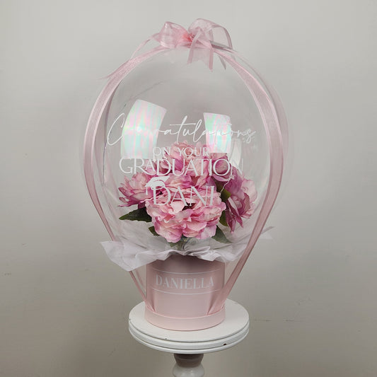 Bubble Bloom | Faux Flowers in balloon - Pink