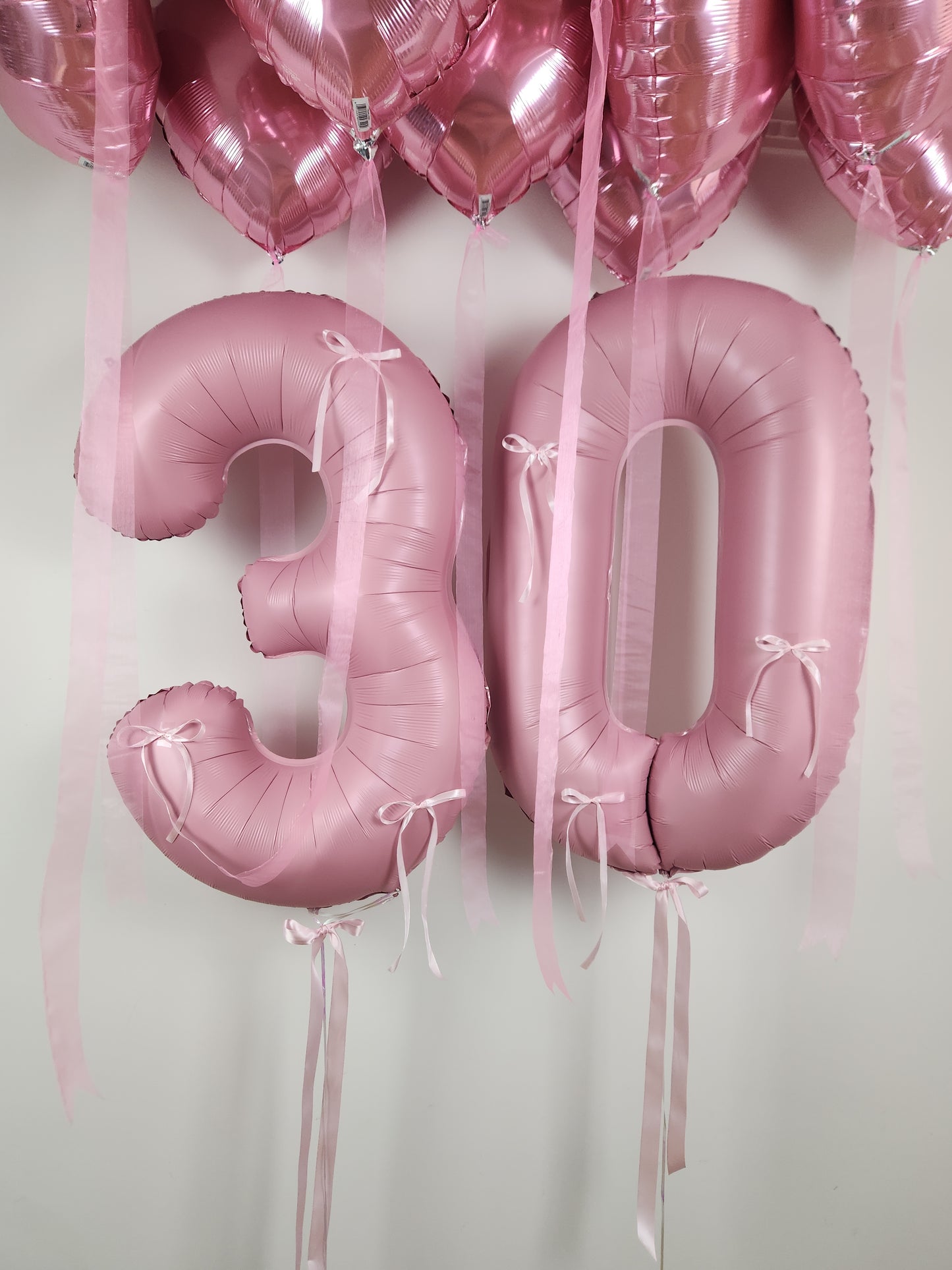 Heart Shaped Foil ceiling balloons - Pink