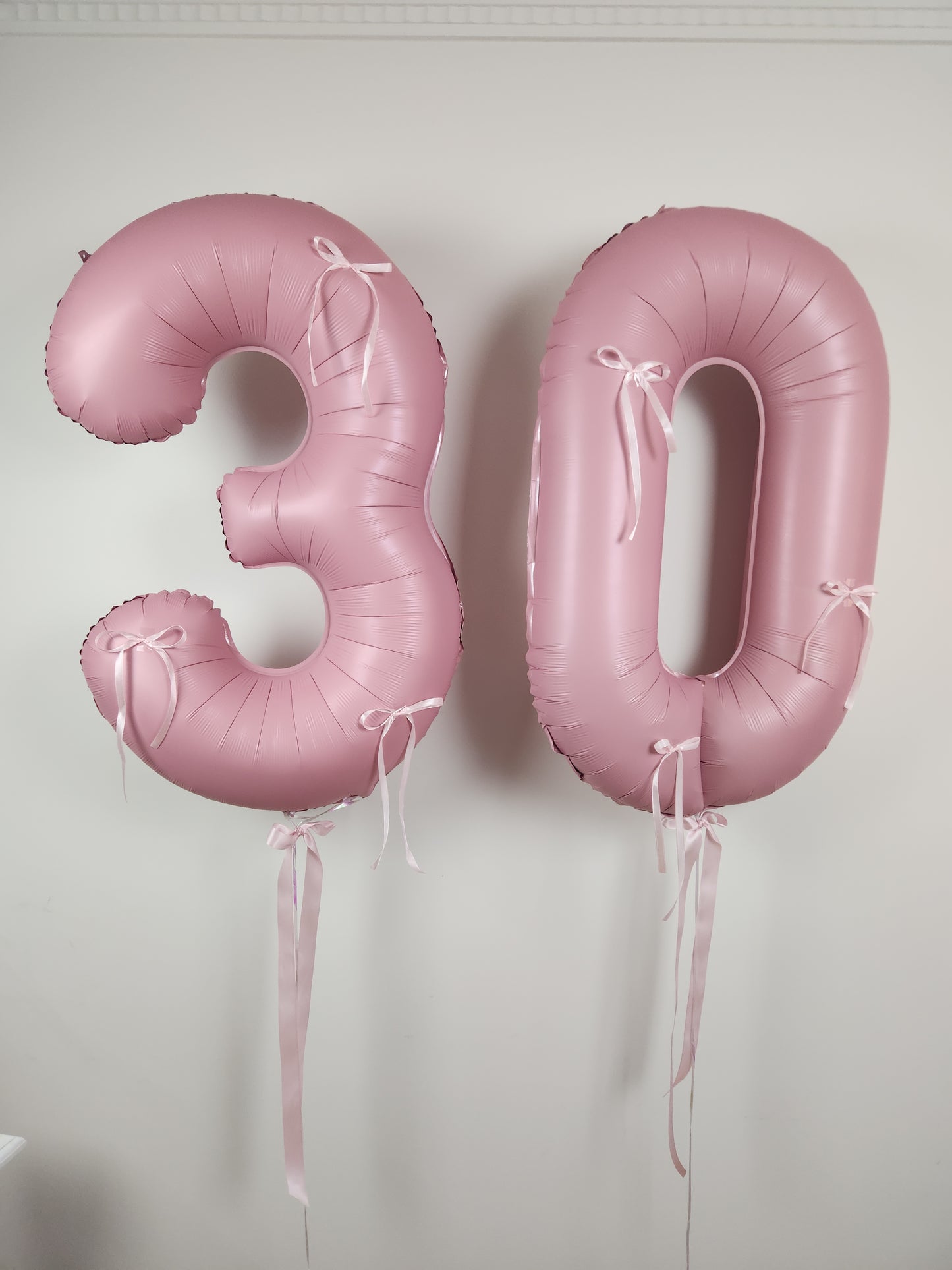 Helium Filled 102cm Jumbo Foil Number | with Mini Ribbons