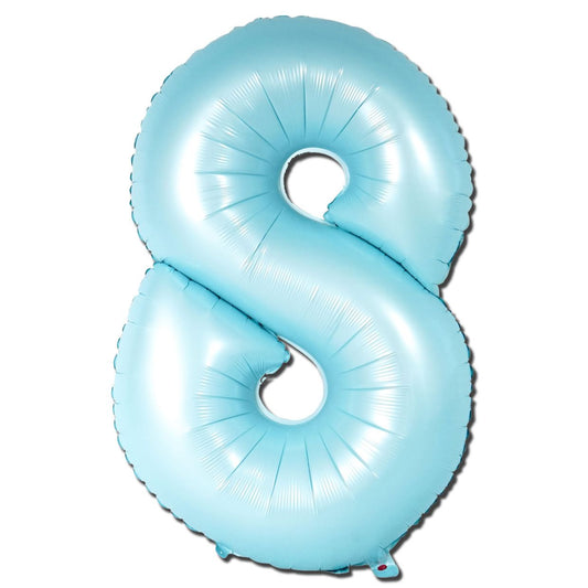 Helium Balloons 86cm Foil Number | Light Blue