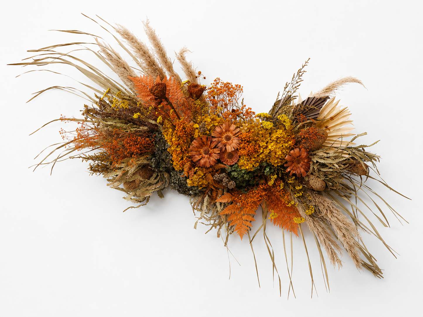 Autumn Harvest - Large Dried Flower Wall Arrangement | 150cm Floral Wall Art