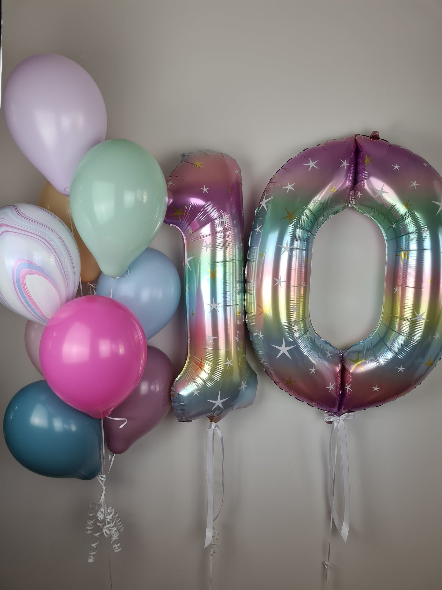 Helium Balloons 86cm Foil Number | Rainbow
