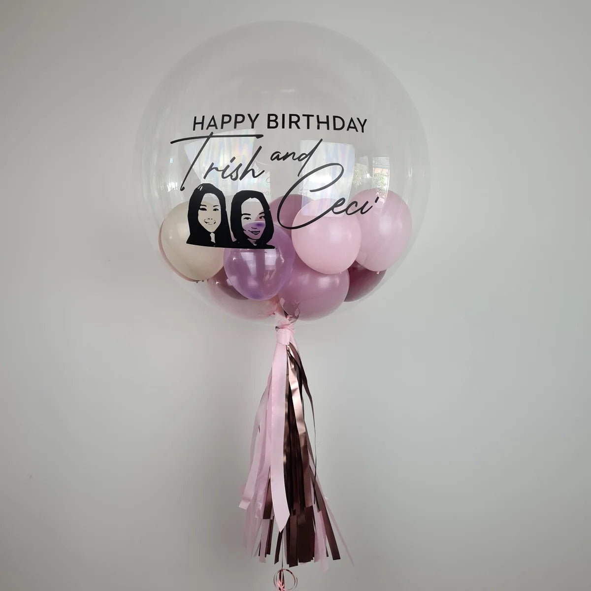 <Design Your Own> Single Personalised Helium Bubble Balloon 42cm / 60cm