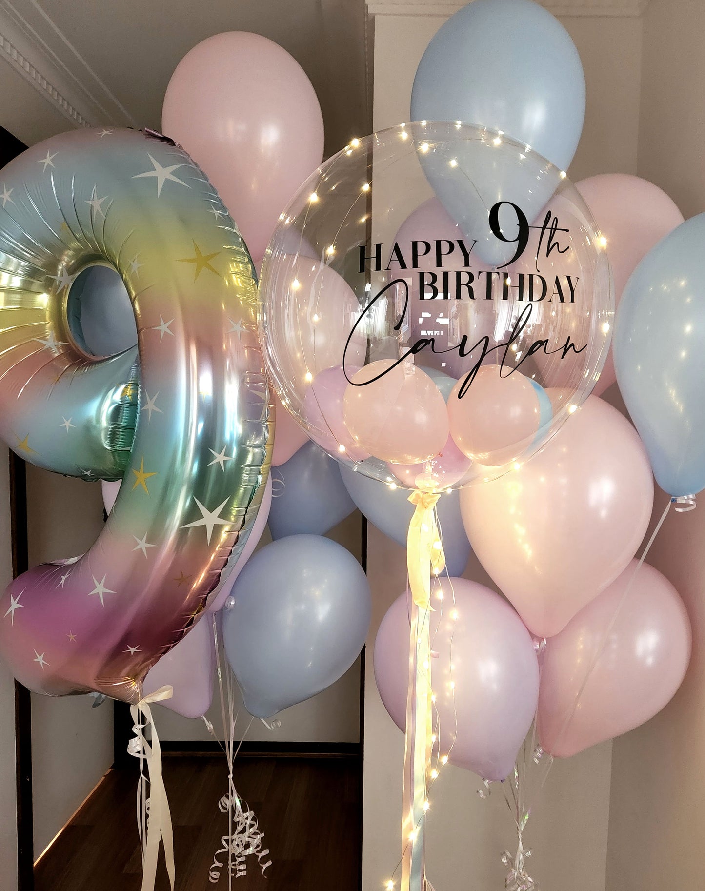 Helium Balloons 86cm Foil Number | Rainbow