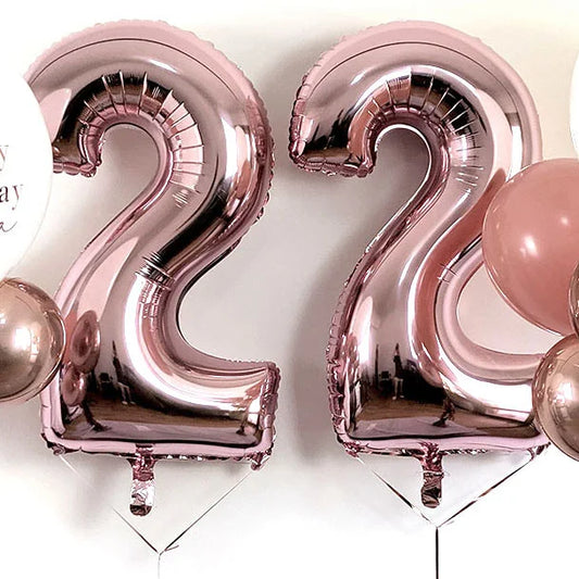 Helium Balloons 86cm Foil Number | Light Pink