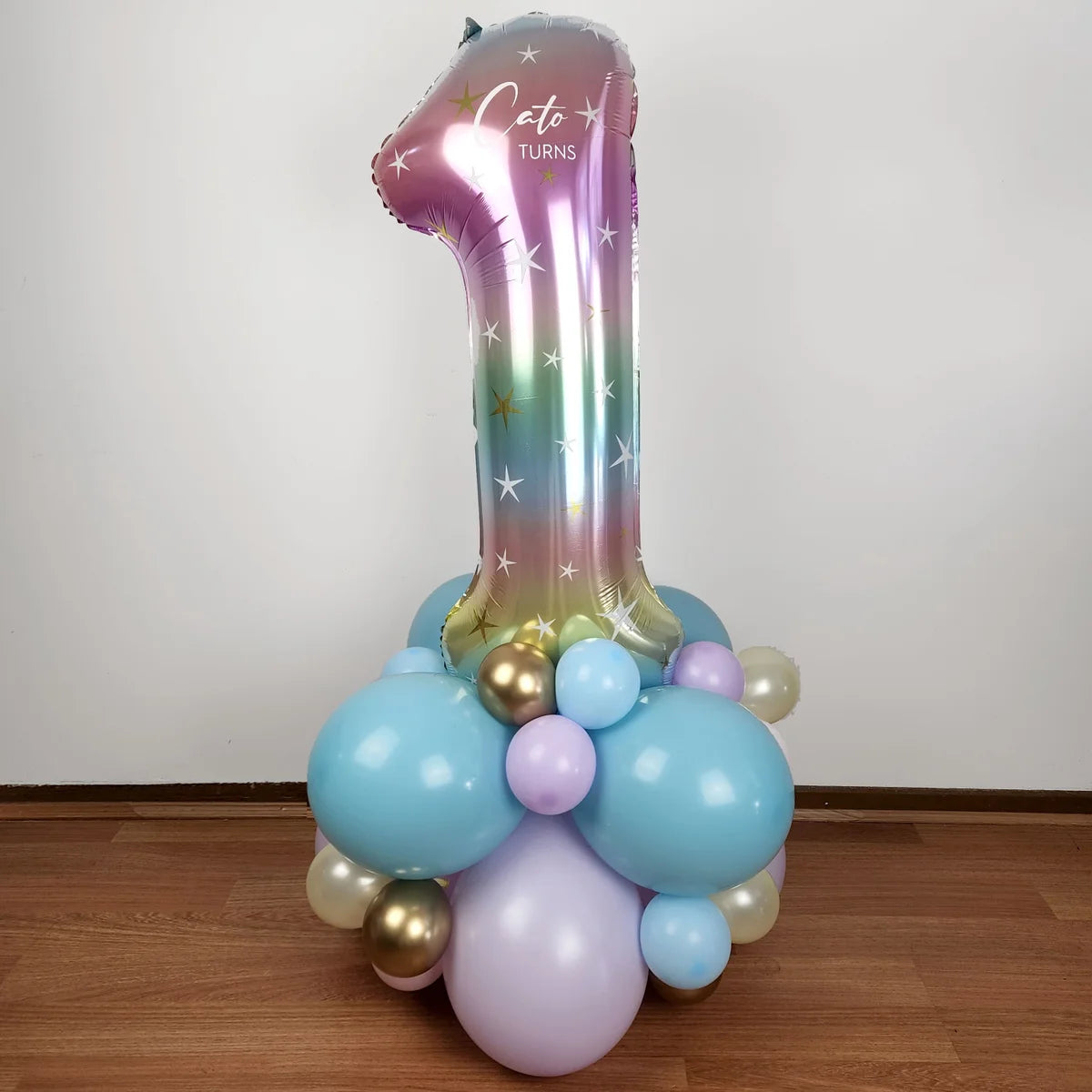 Air filled new arrivals number balloons